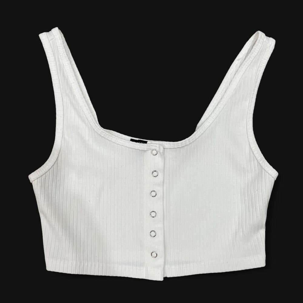 Forever-21 Women's White Crop-top